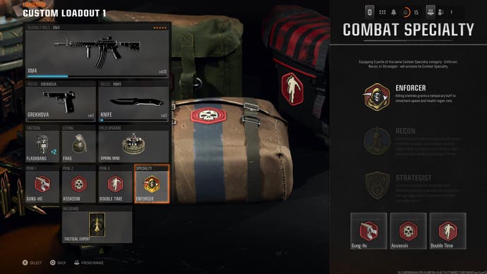 CoD Black Ops 6 screenshot showing the combat specialty screen for Assault