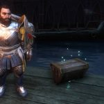 Dragon Age Veilguard rook standing next to memento box