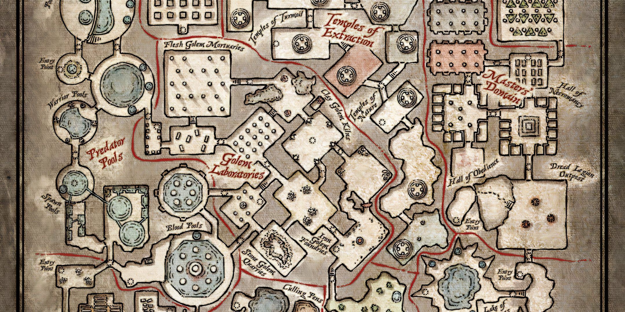 The doomvault dungeon map from D&D.