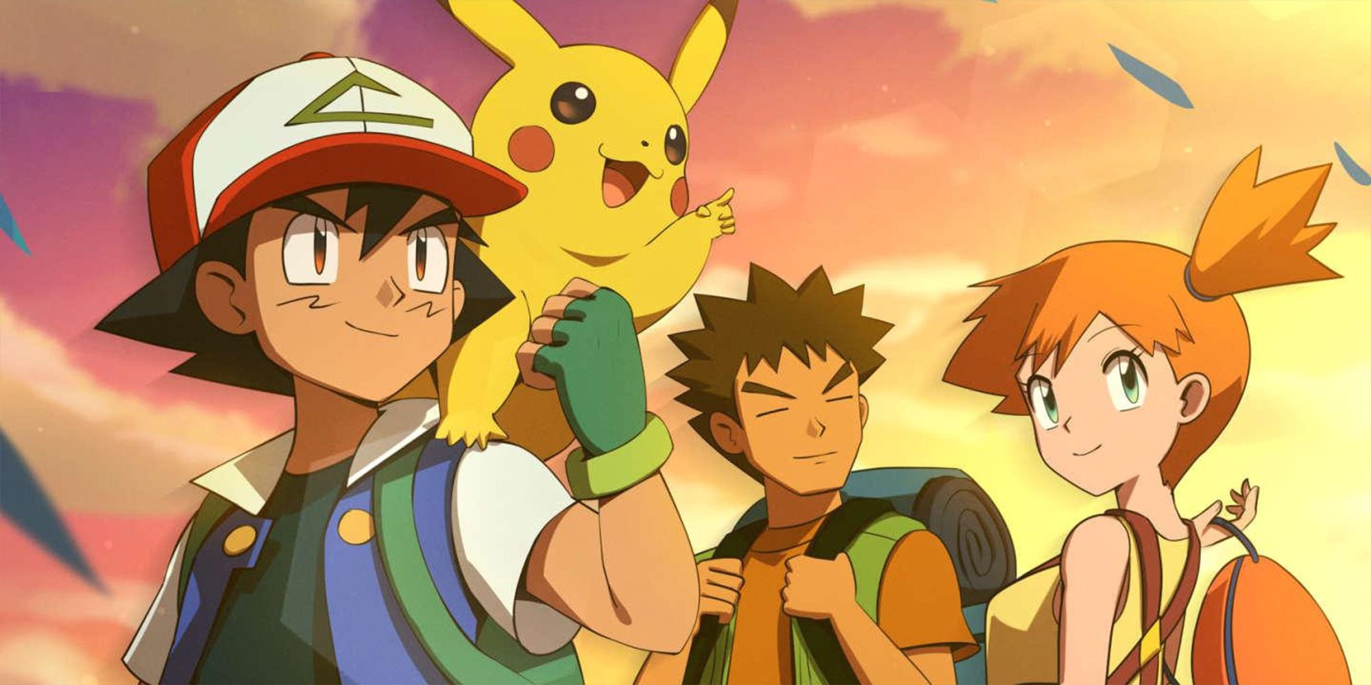 Ash, Pikachu, Misty & Brock In The Pokemon Anime