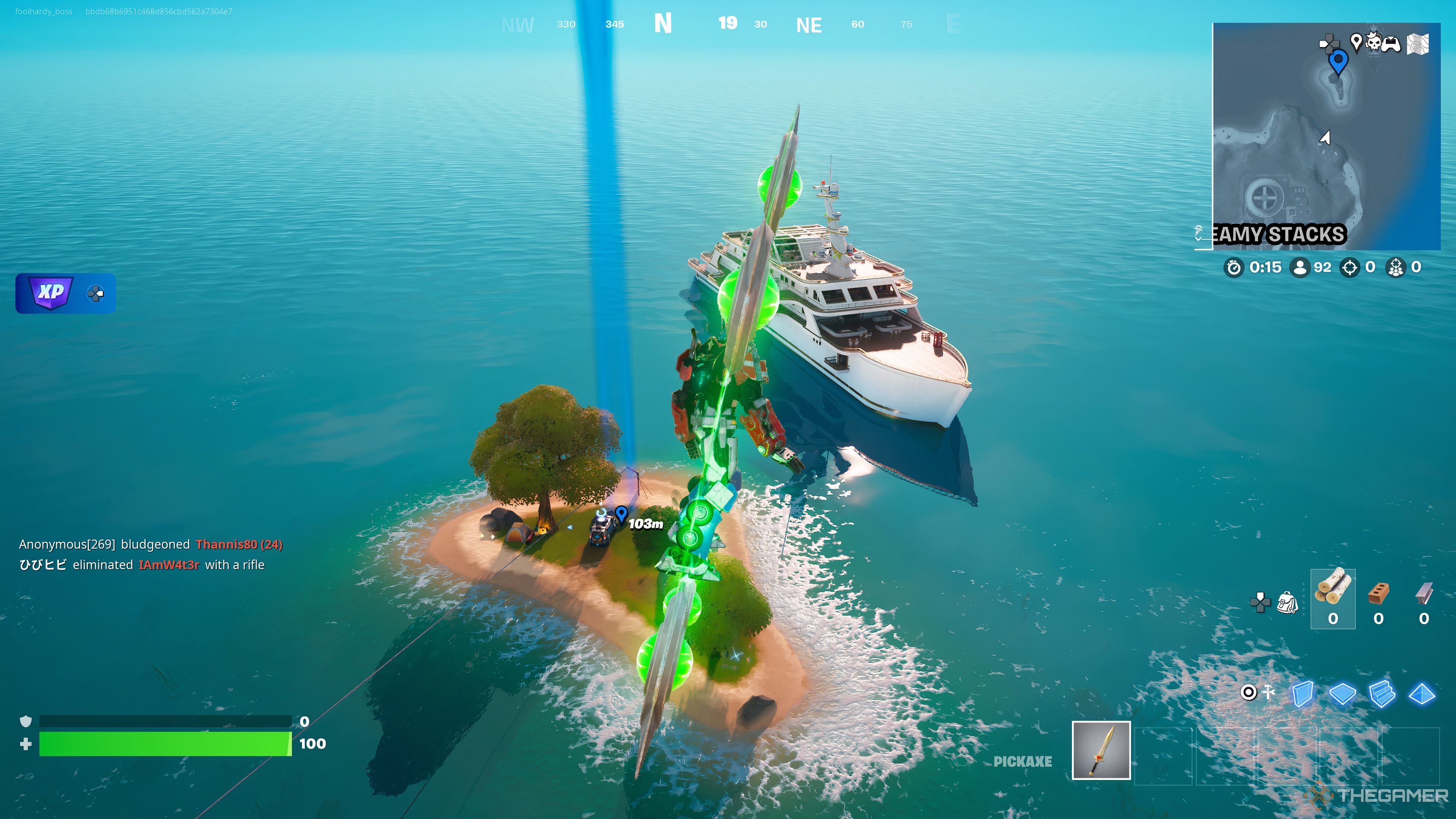 A screenshot of The Yacht in Fortnite Chapter 2 Remix.