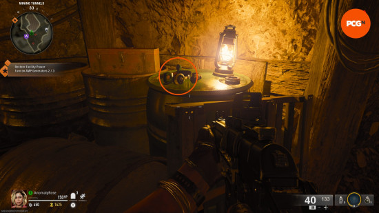 The Terminus song easter egg headphones on top of the barrels in the mining tunnel.