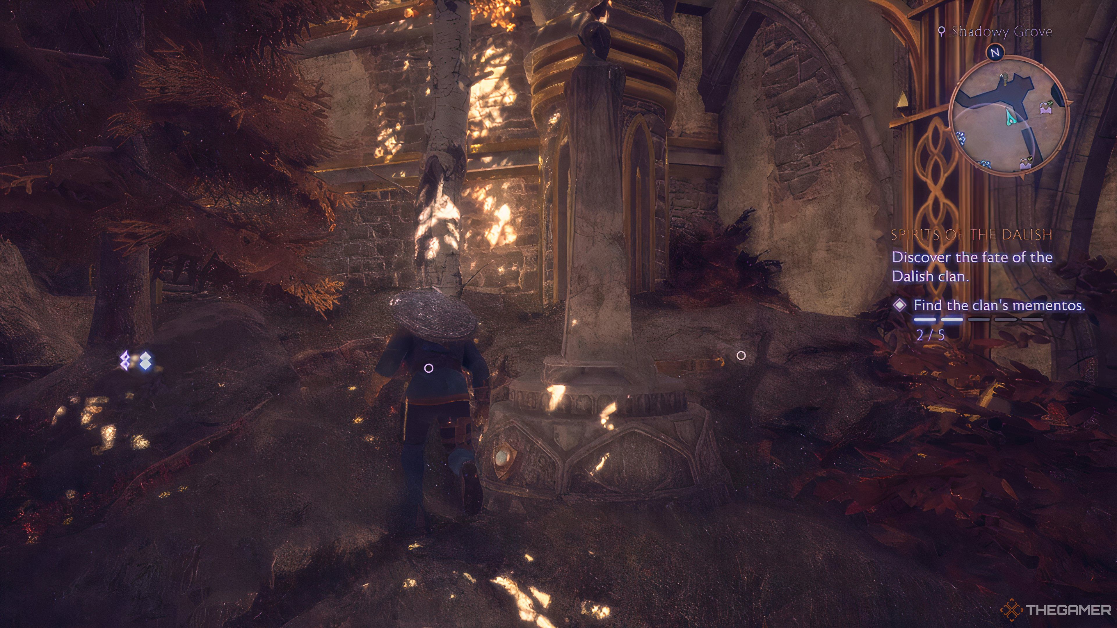 A statue on some rocks in Dragon Age: The Veilguard.