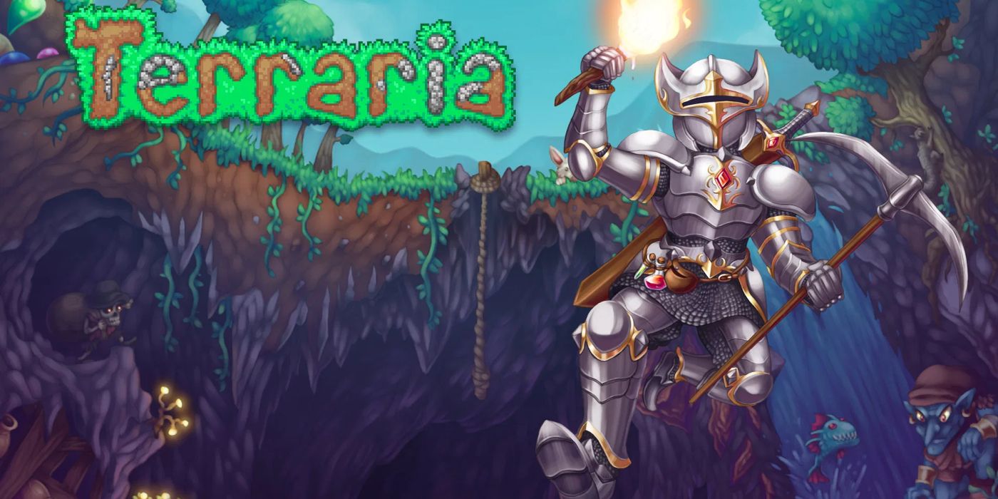 A knight in Terraria