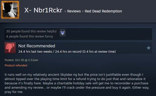 Image for article titled Red Dead Redemption Remaster, As Told By Steam Reviews