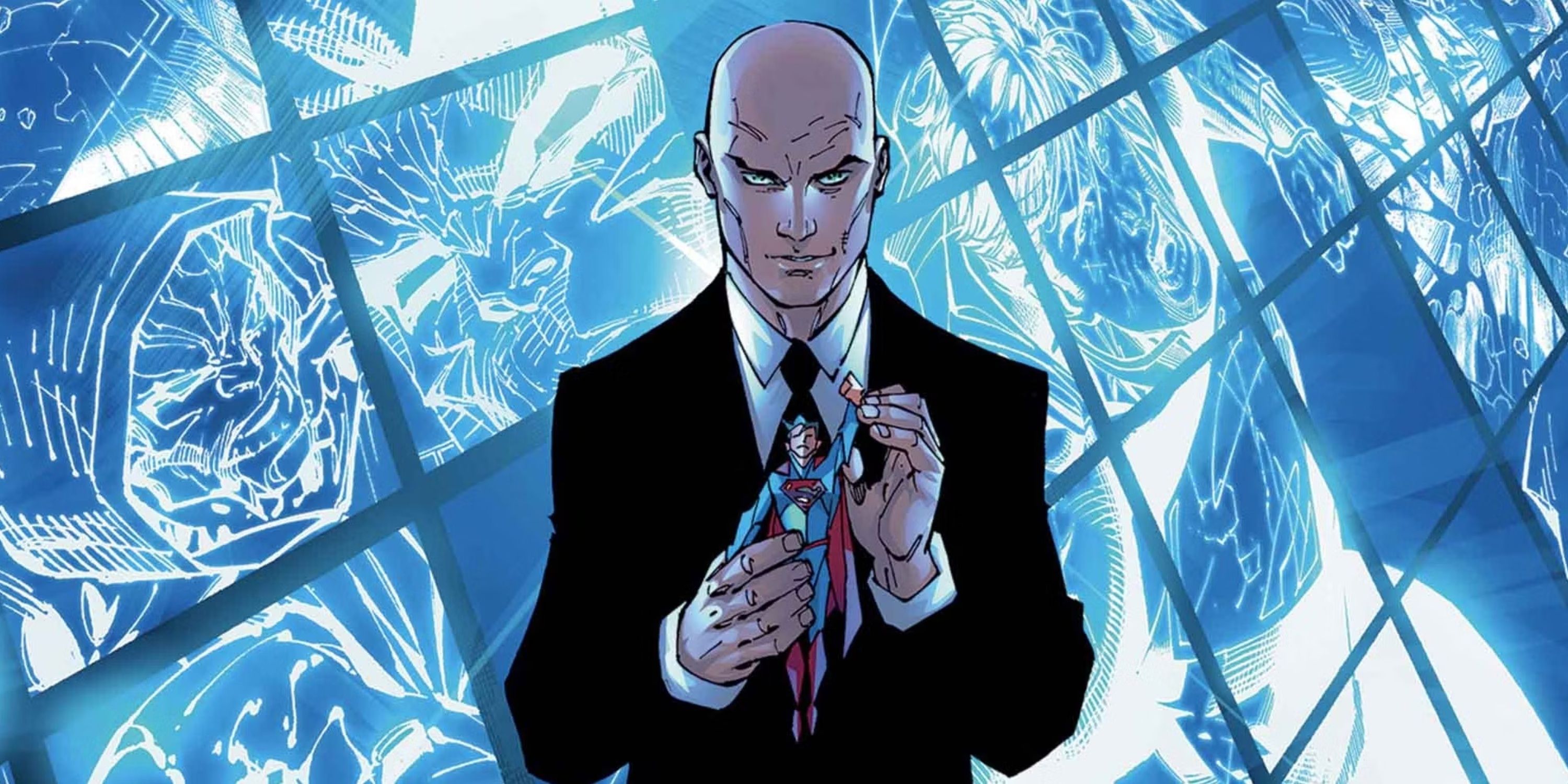 lex luthor with a superman figure