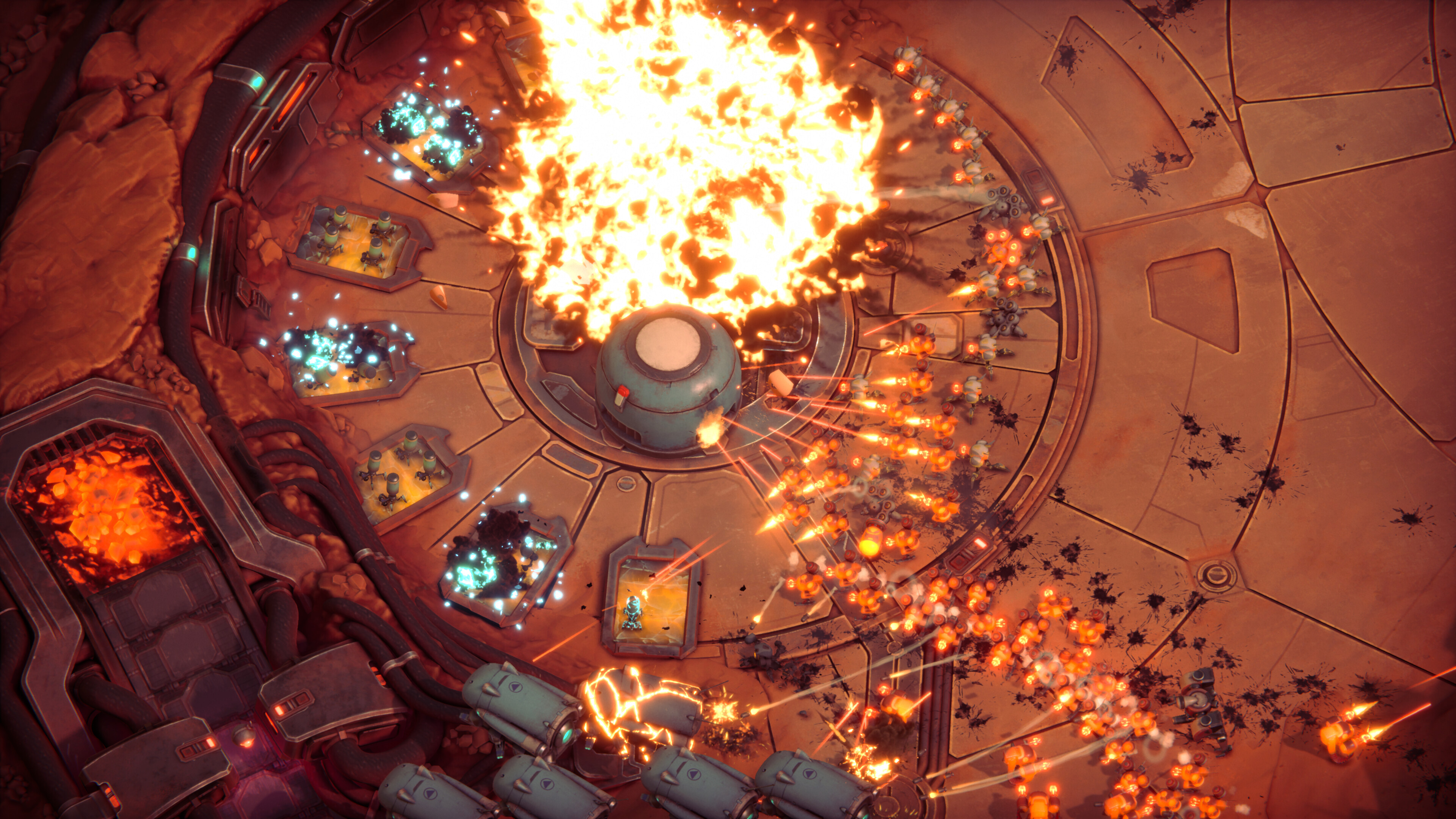 Combat between units in StarCraft-inspired RTS game Battle Aces