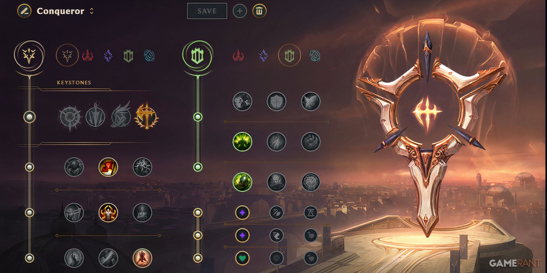 League of Legends Ambessa Conqueror Runes