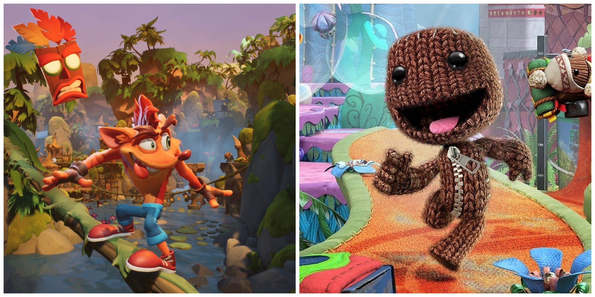 Crash Bandicoot and Sackboy