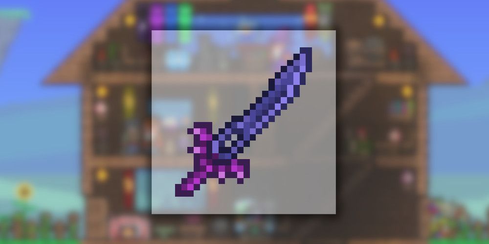 The Nights Edge Sword showcased from Terraria.