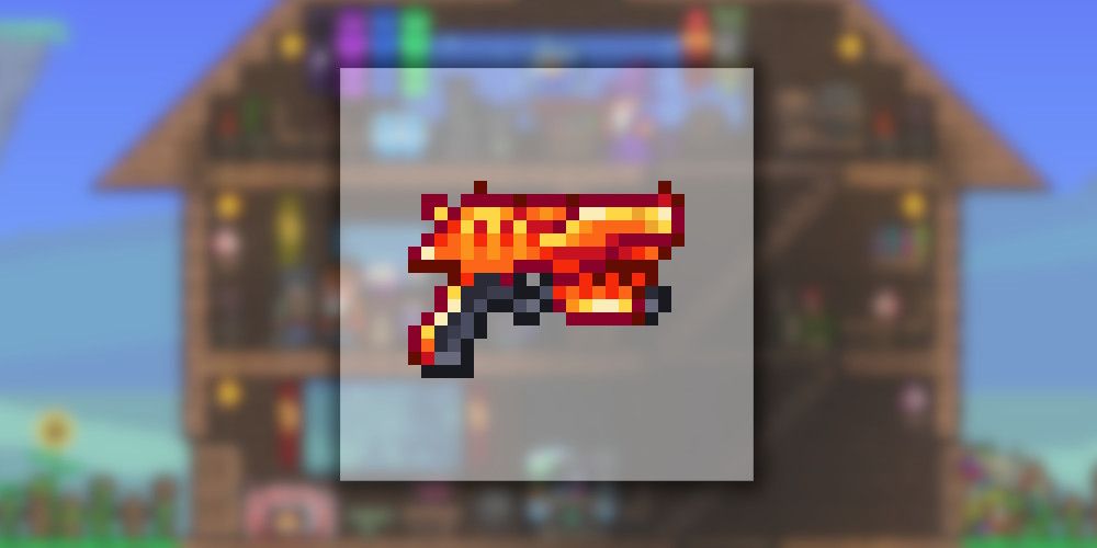 Tge Pheonix Blaster showcased from Terraria.