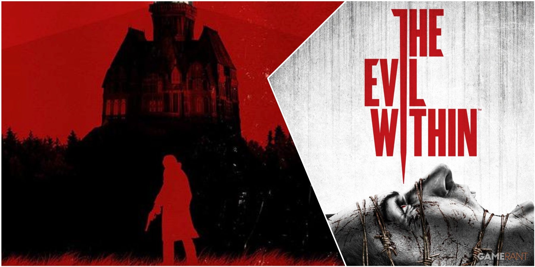 A Collage Of The Evil Within's Original Cover Art & Its Reversible Variant