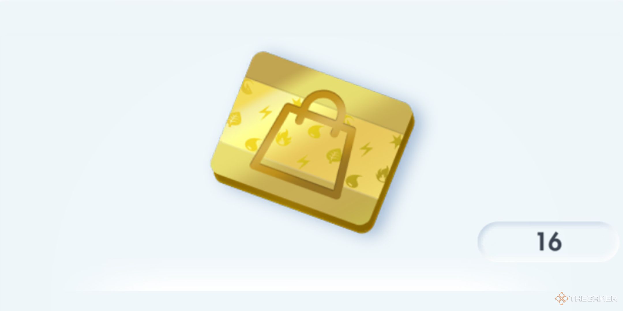 The icon for the Premium Ticket currency, with the number 16 in the lower right-hand corner.