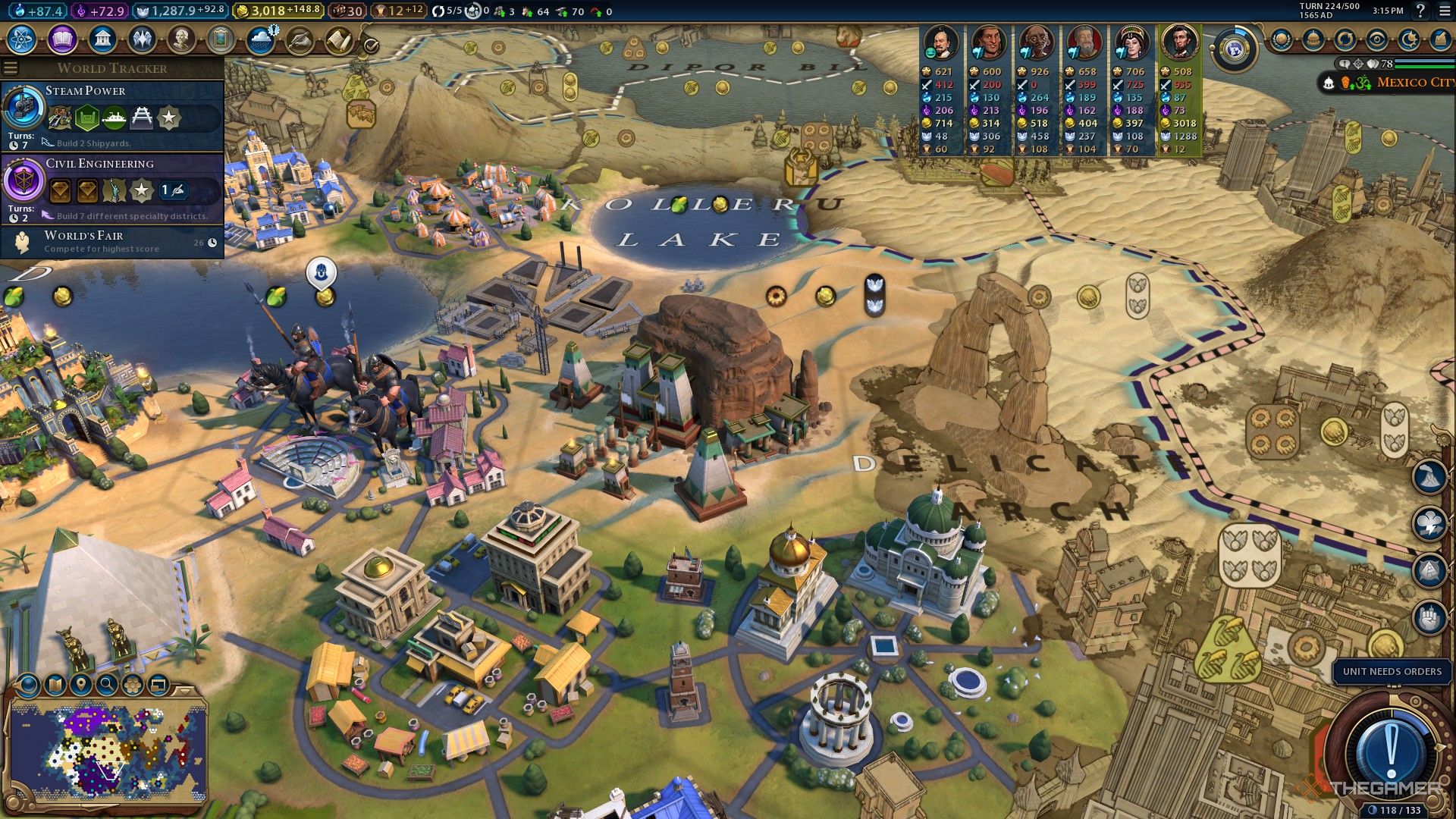 Jebel Barkal in Civilization 6, built next to Delicate Arch.