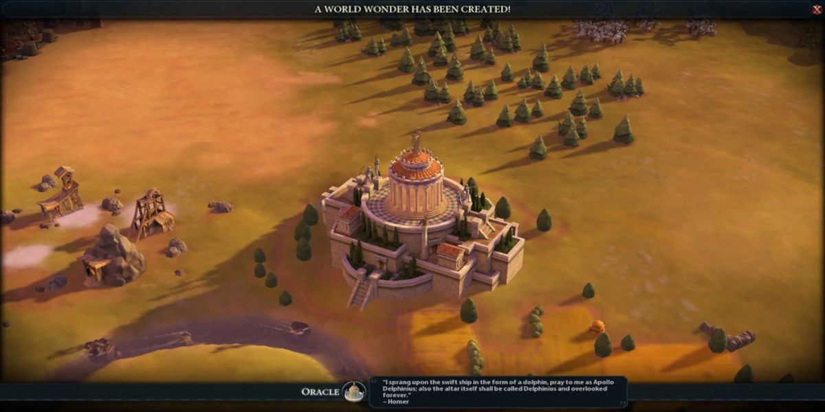 The Oracle World Wonder completes construction in Civilization 6