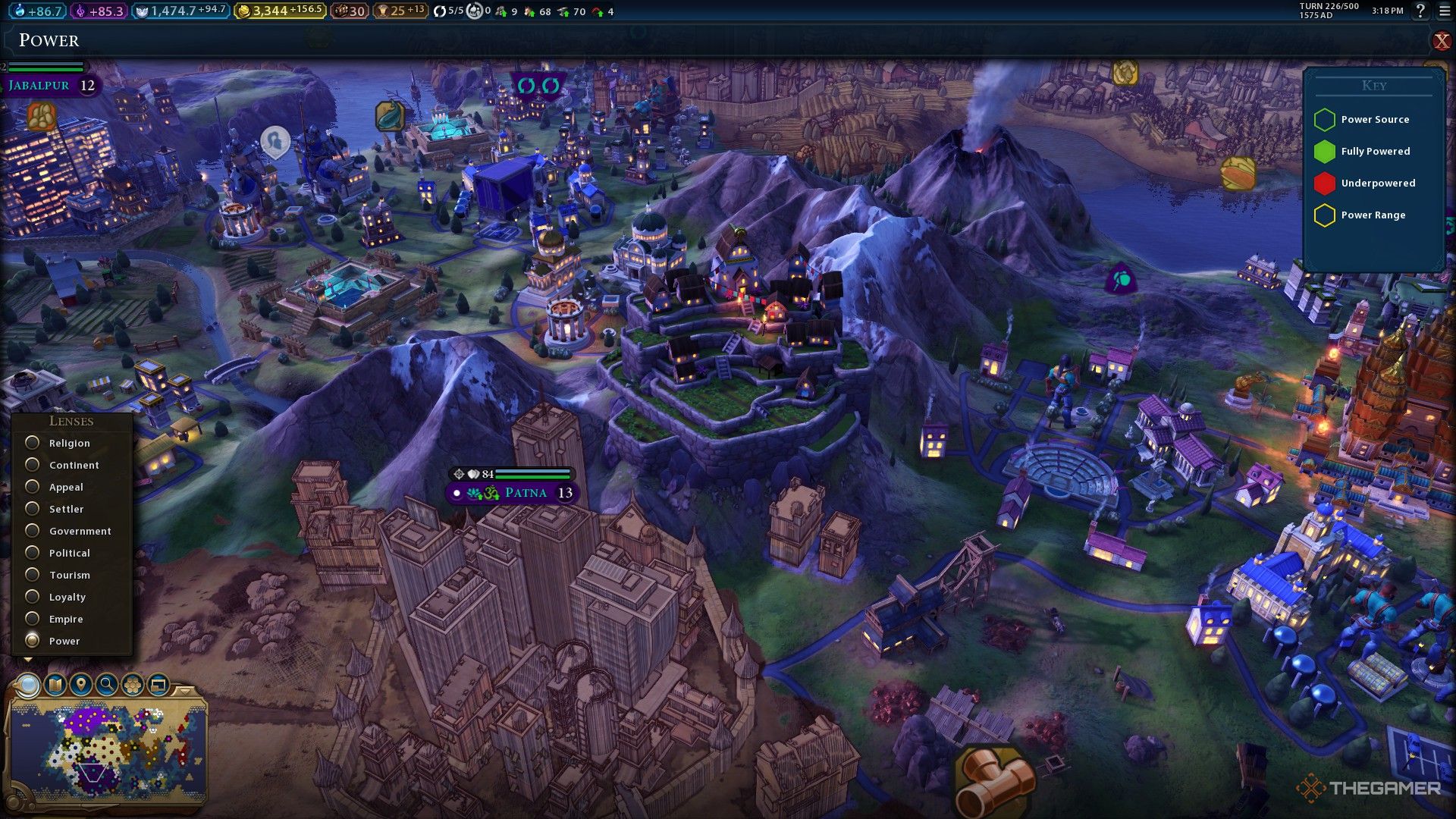 machu picchu at night in civilization 6.