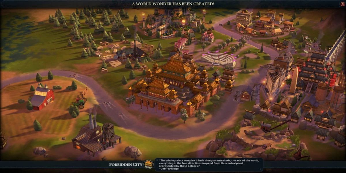 The Forbidden City World Wonder completes construction in Civlization 6