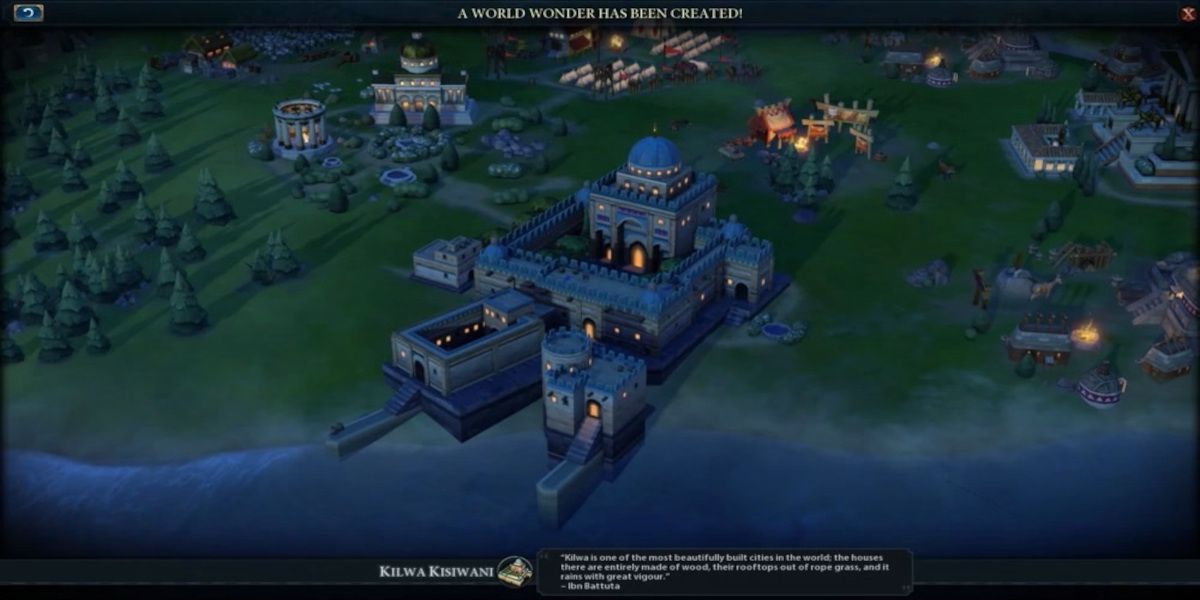 The World Wonder Kilwa Kisiwani completes construction in Civilization 6