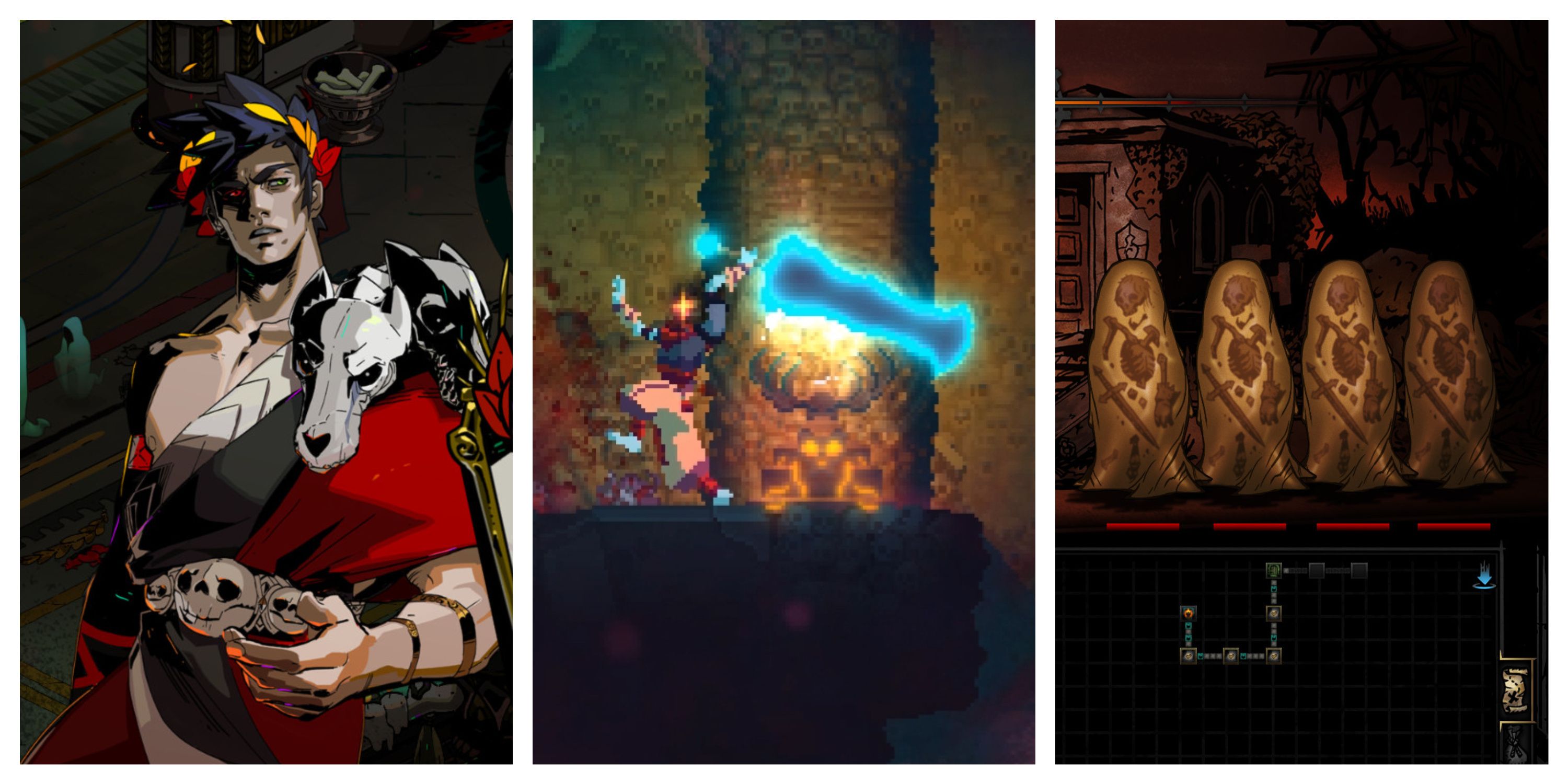 Hades Dead Cells and Darkest Dungeon