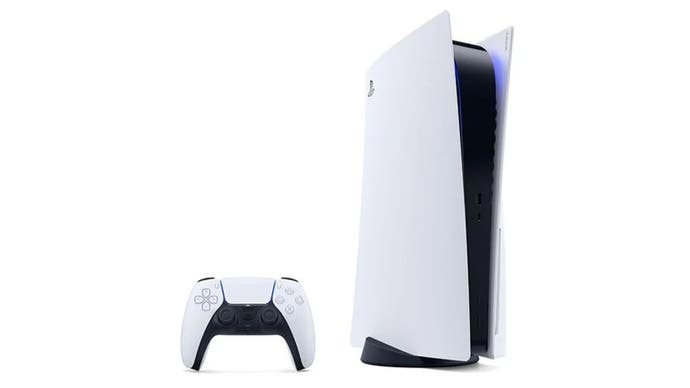 The PlayStation 5 disc console on a white background.