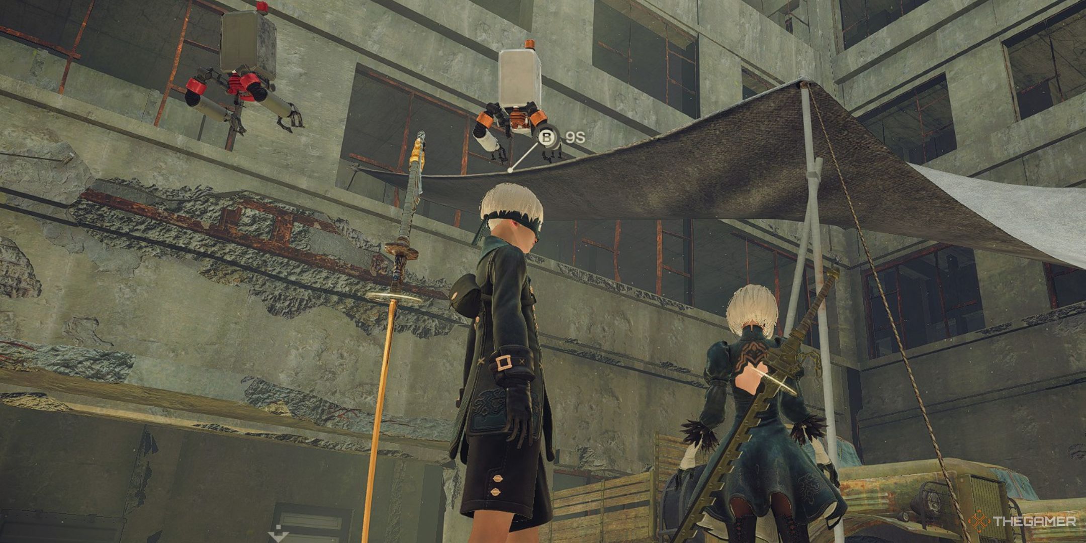 2B has equipped type 3 sword in nier automata.