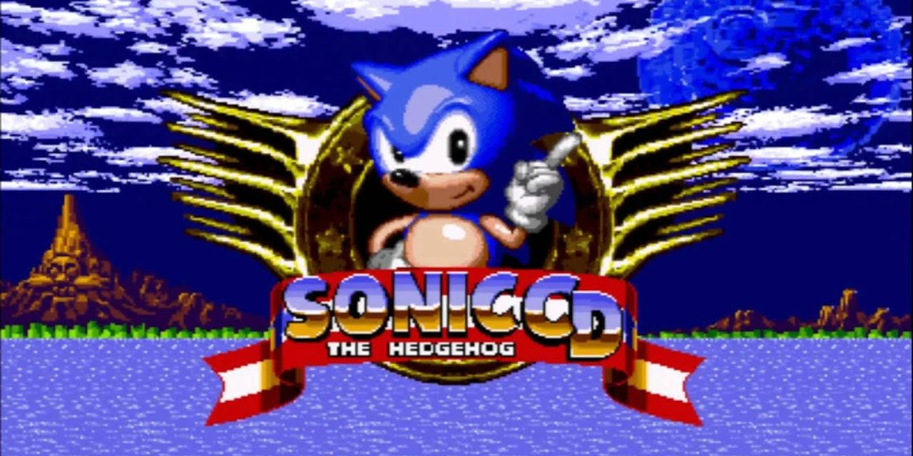 The title screen in Sonic CD.