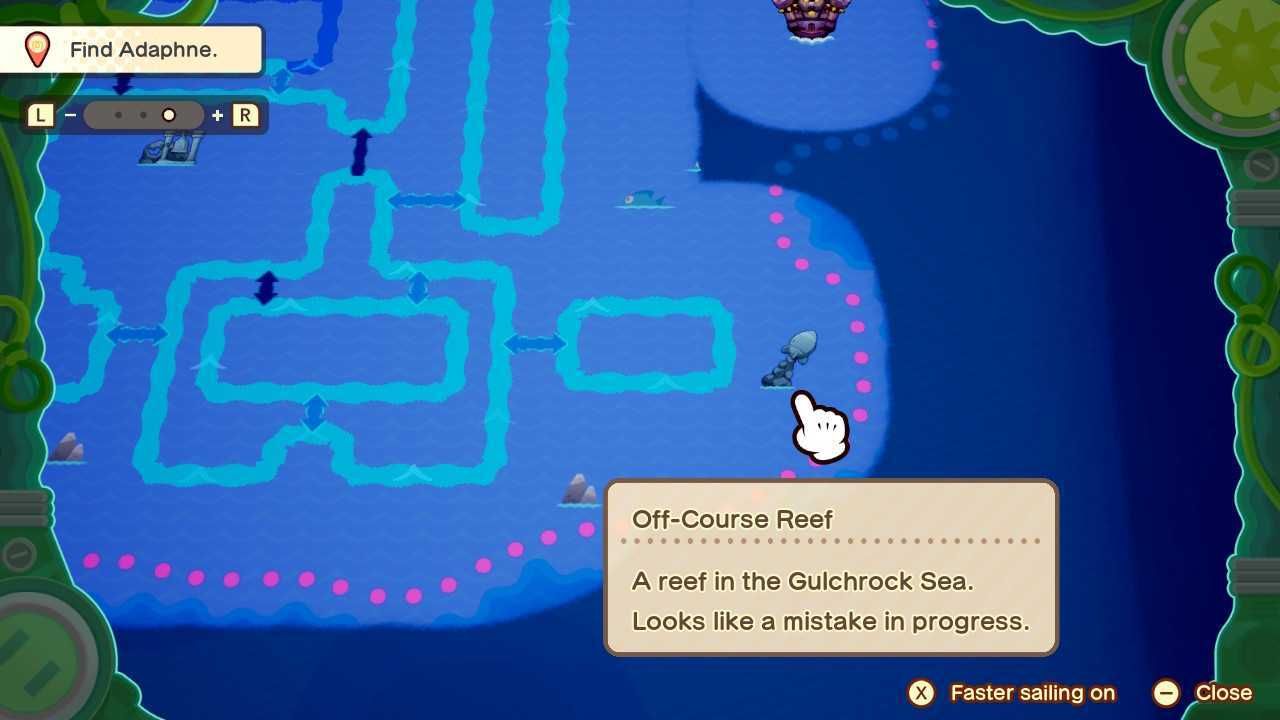 An image of Off-Course Reef on the map in Mario & Luigi: Brothership.