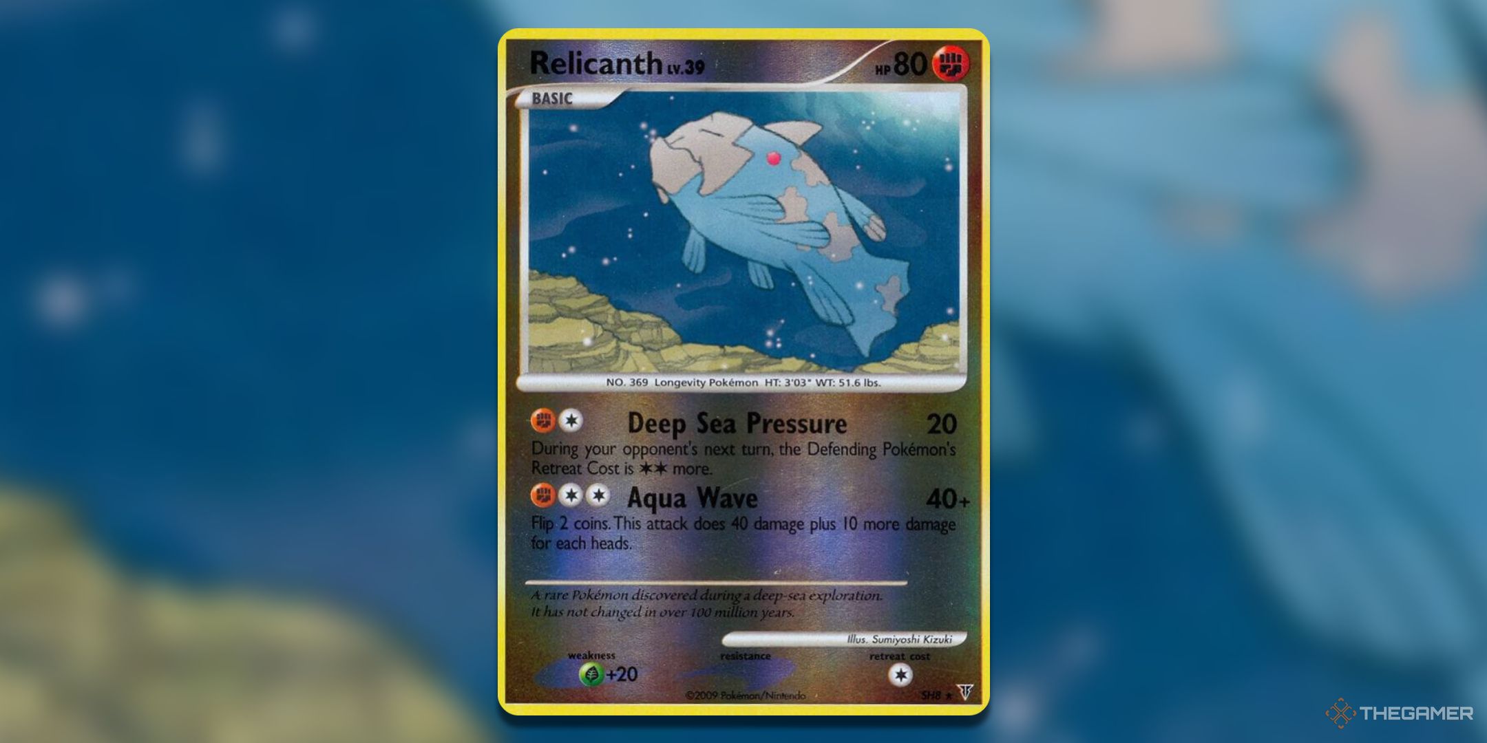 Supreme Victors Relicanth Pokemon TCG Card Art.