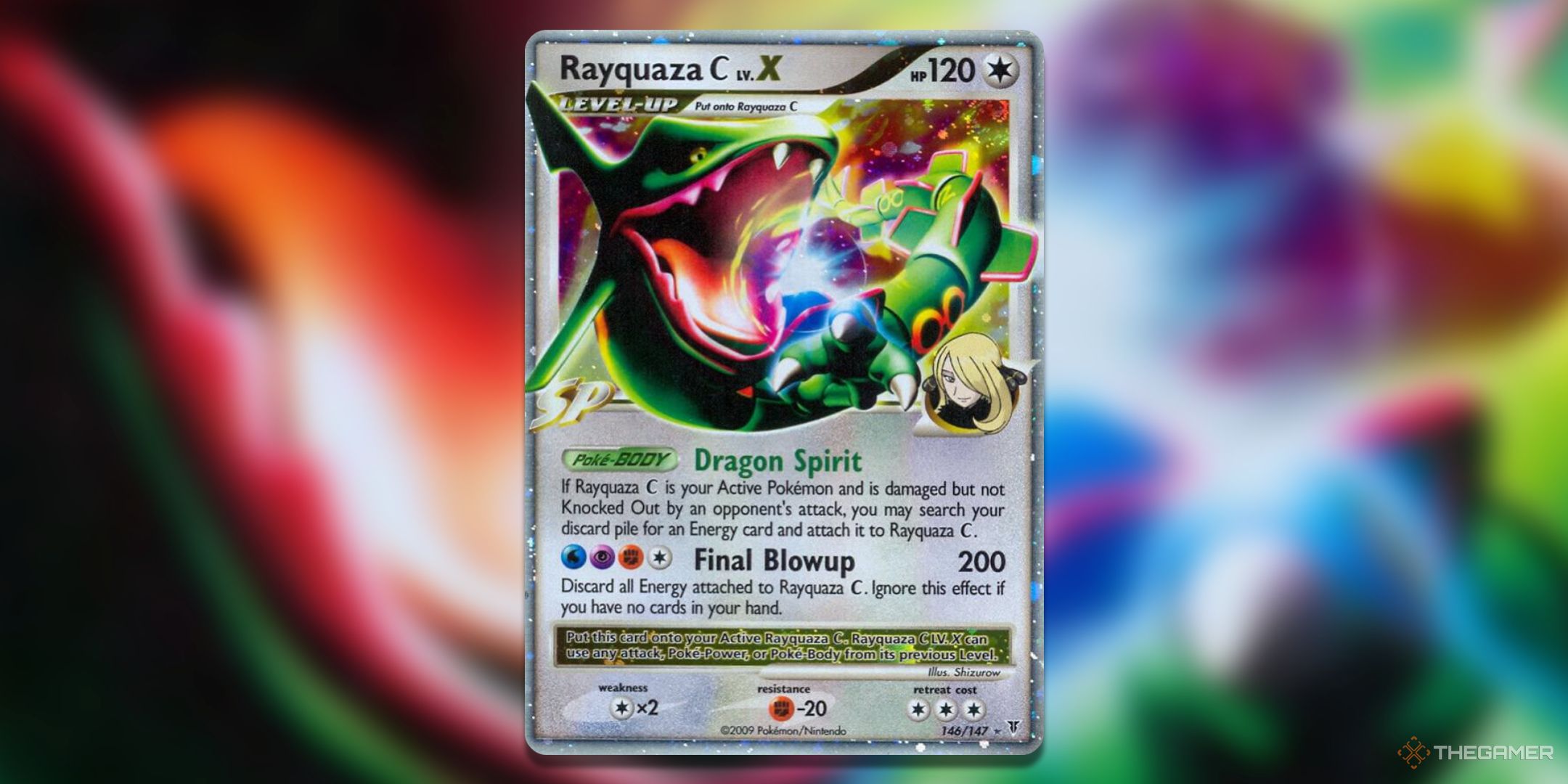 Supreme Victors Rayquaza C Lv. X Pokemon TCG Card Art.