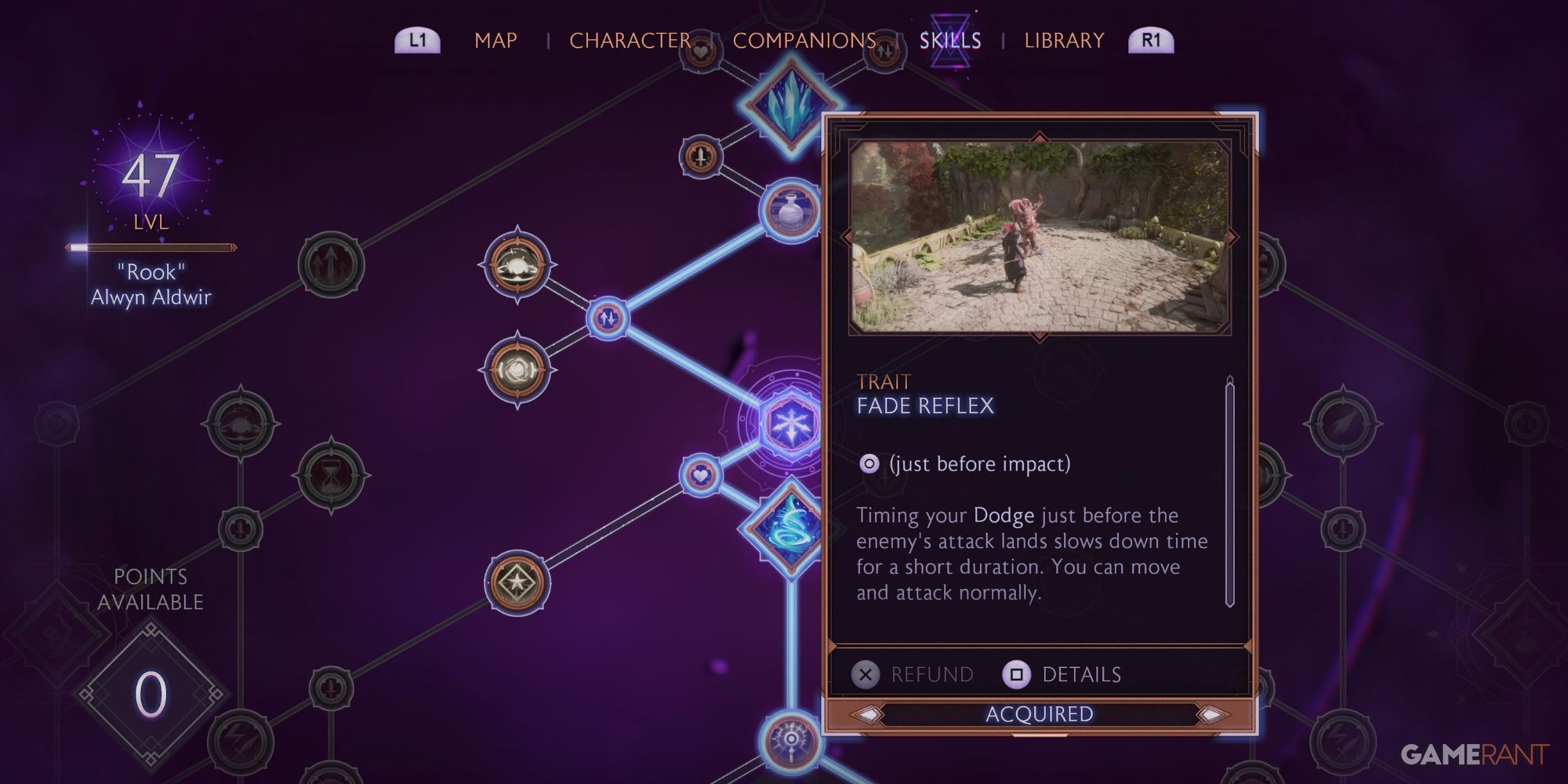 Fade Reflex trait in Dragon Age: The Veilguard