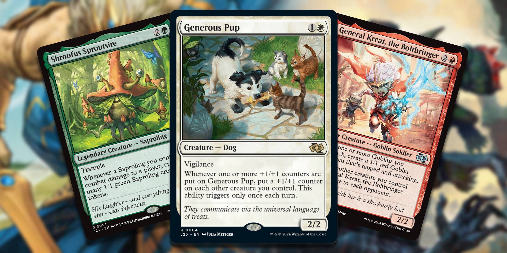 Three of the best new cards from Magic the Gathering Foundations Jumpstart.