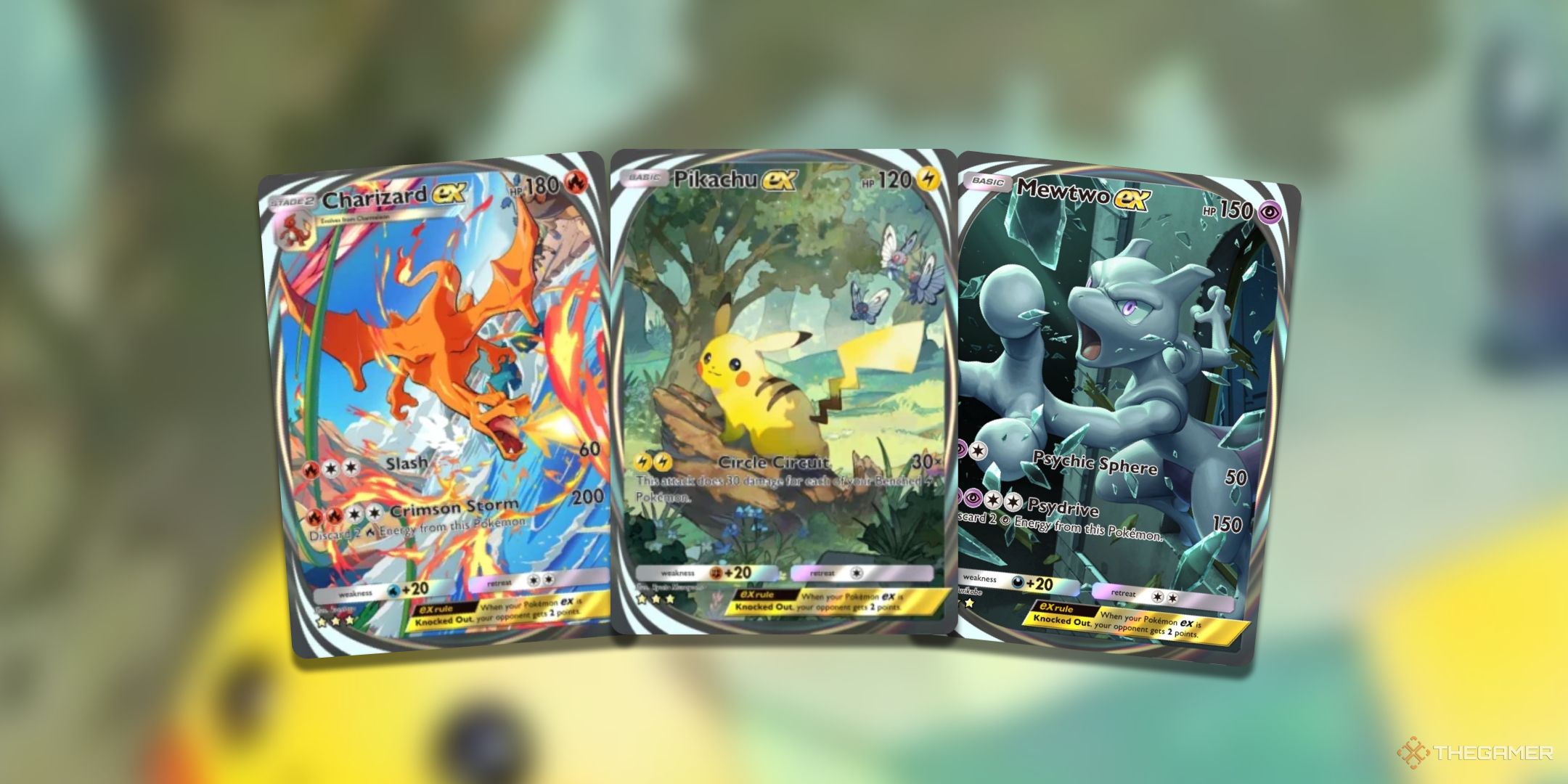 A collage of the best ex Pokemon TCG Pocket Card Art.