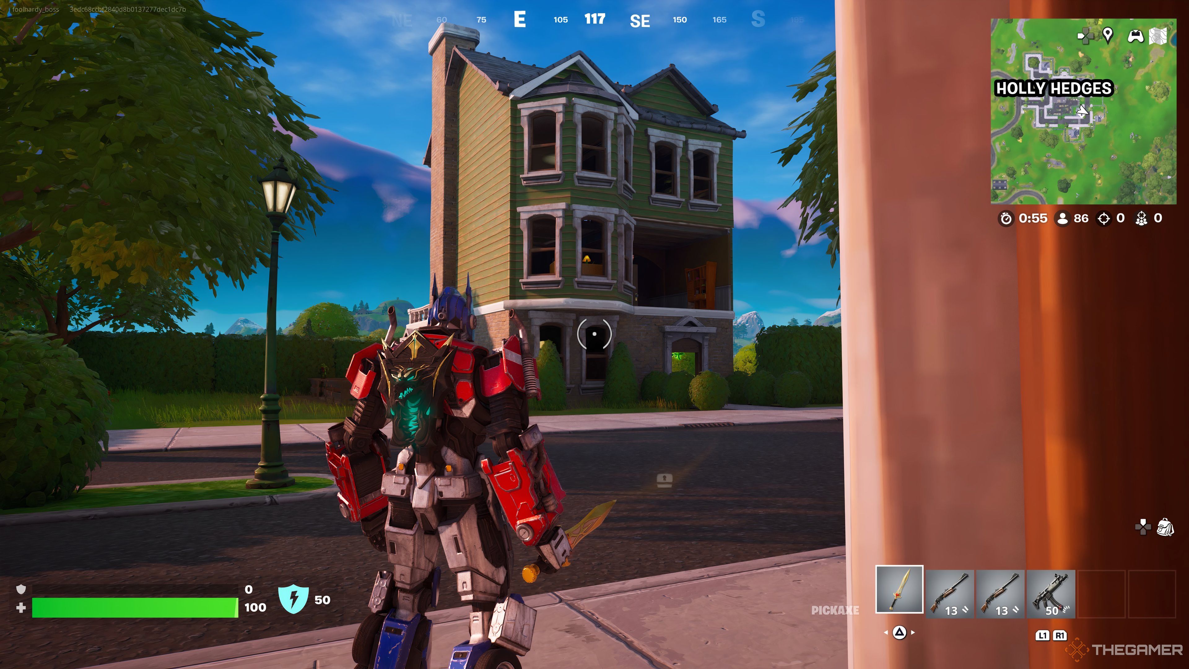 A screenshot of a house in Fortnite Chapter 2 Remix. 