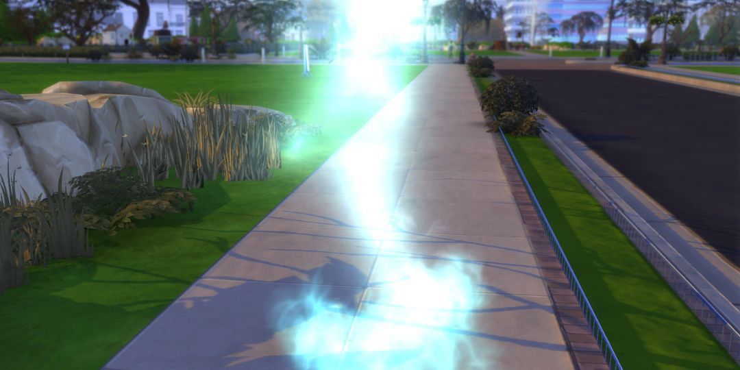 A ghost teleports using the Transverse power.