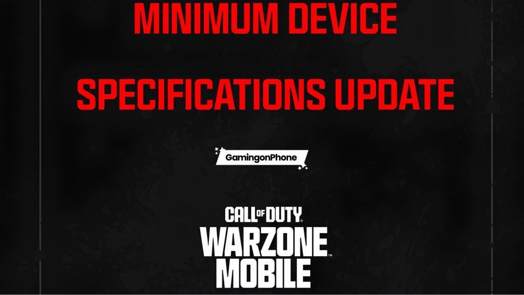 COD Warzone Mobile Minimum Device Specification Update Cover, CoD Warzone Mobile