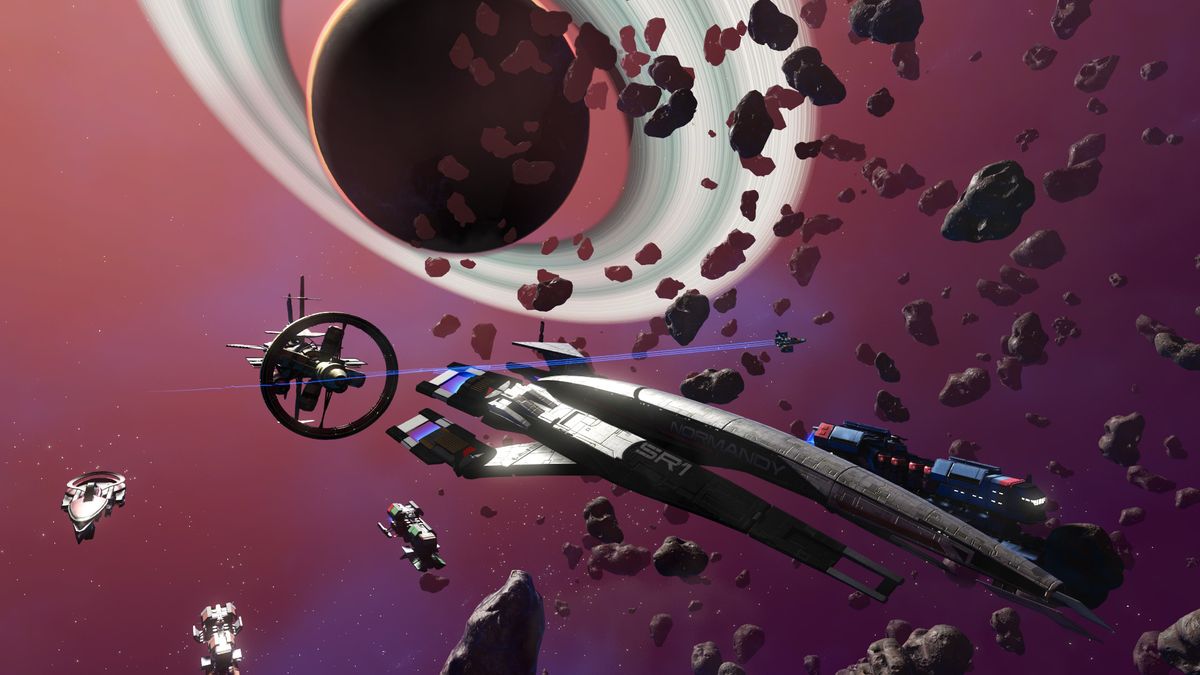 Mass Effect's Normandy in No Man's Sky