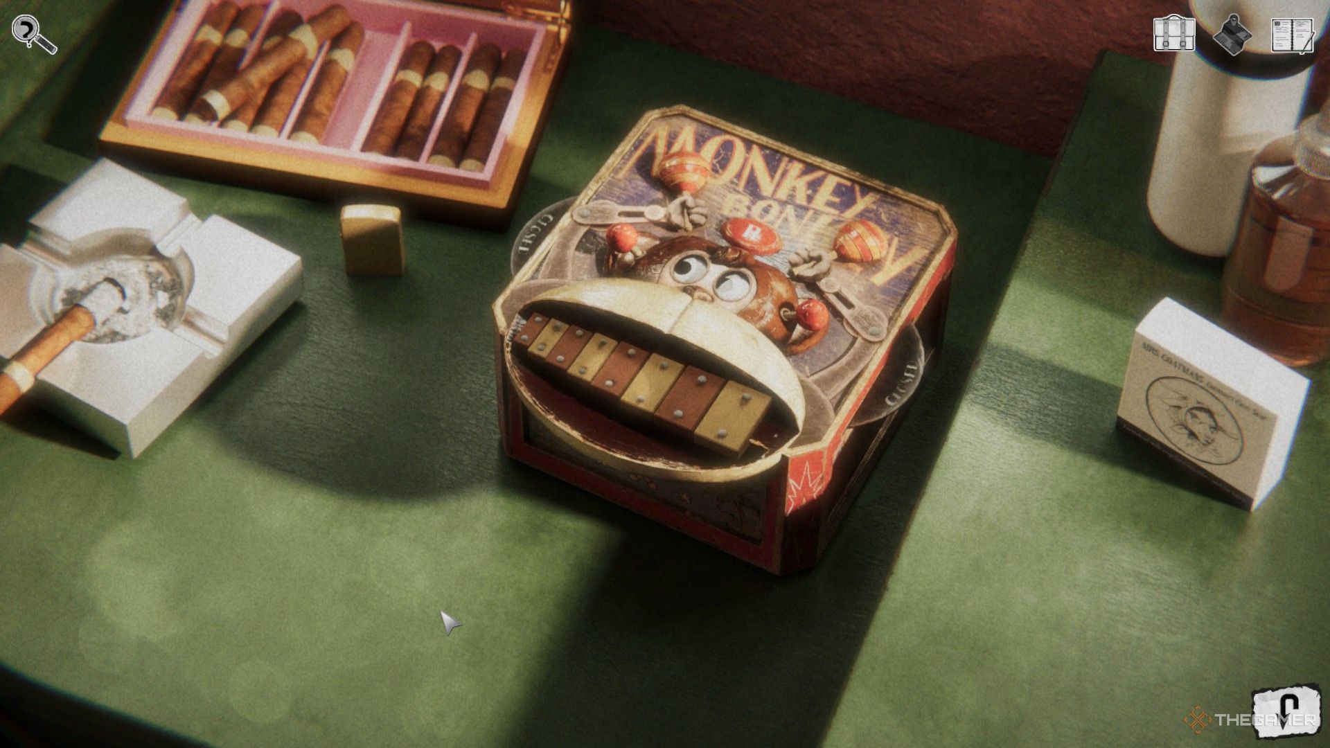 Sonny finds a strange music box on a crime scene in Chicken Police: Into The Hive.