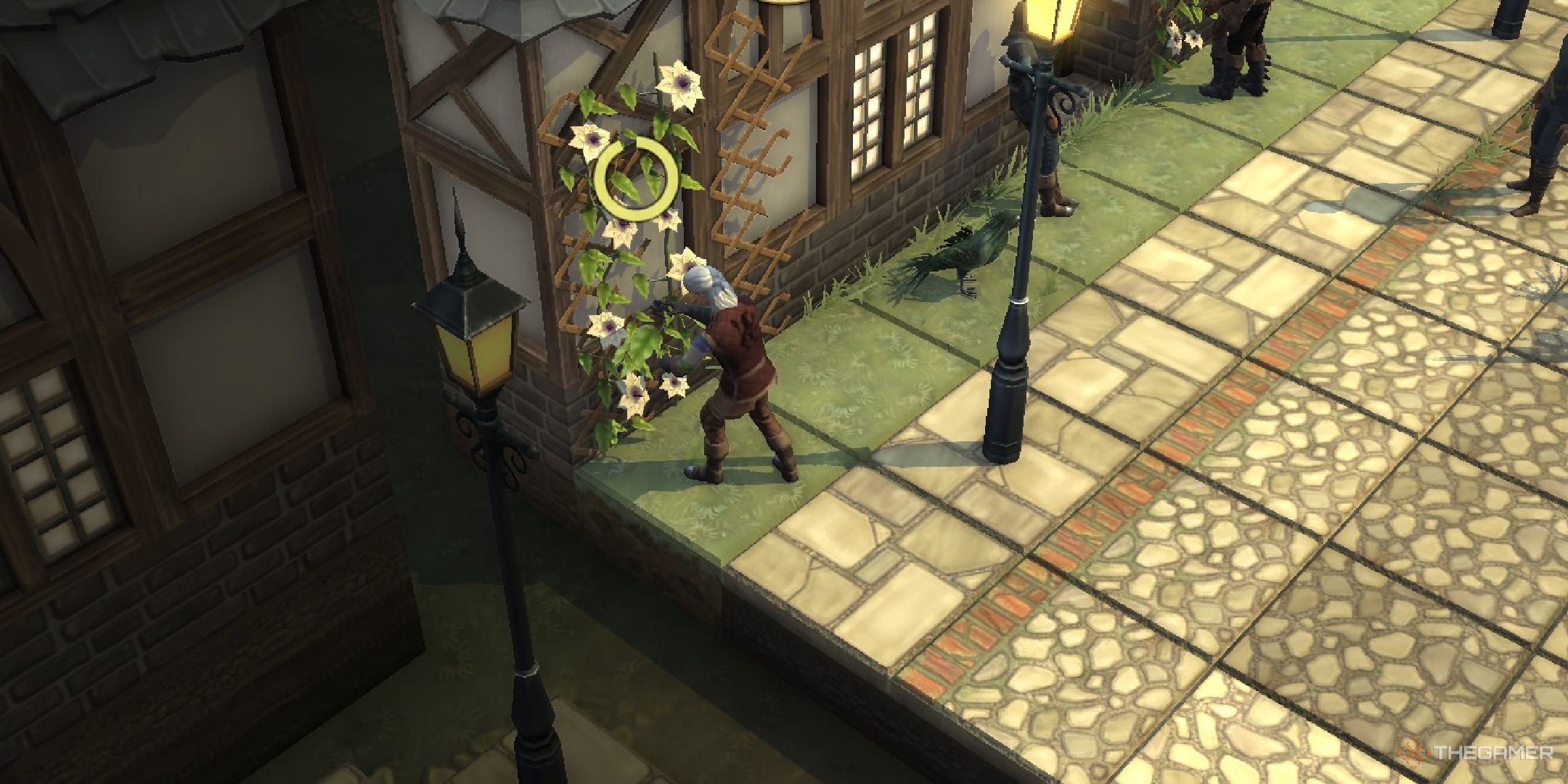 A player foraging in Brighter Shores.