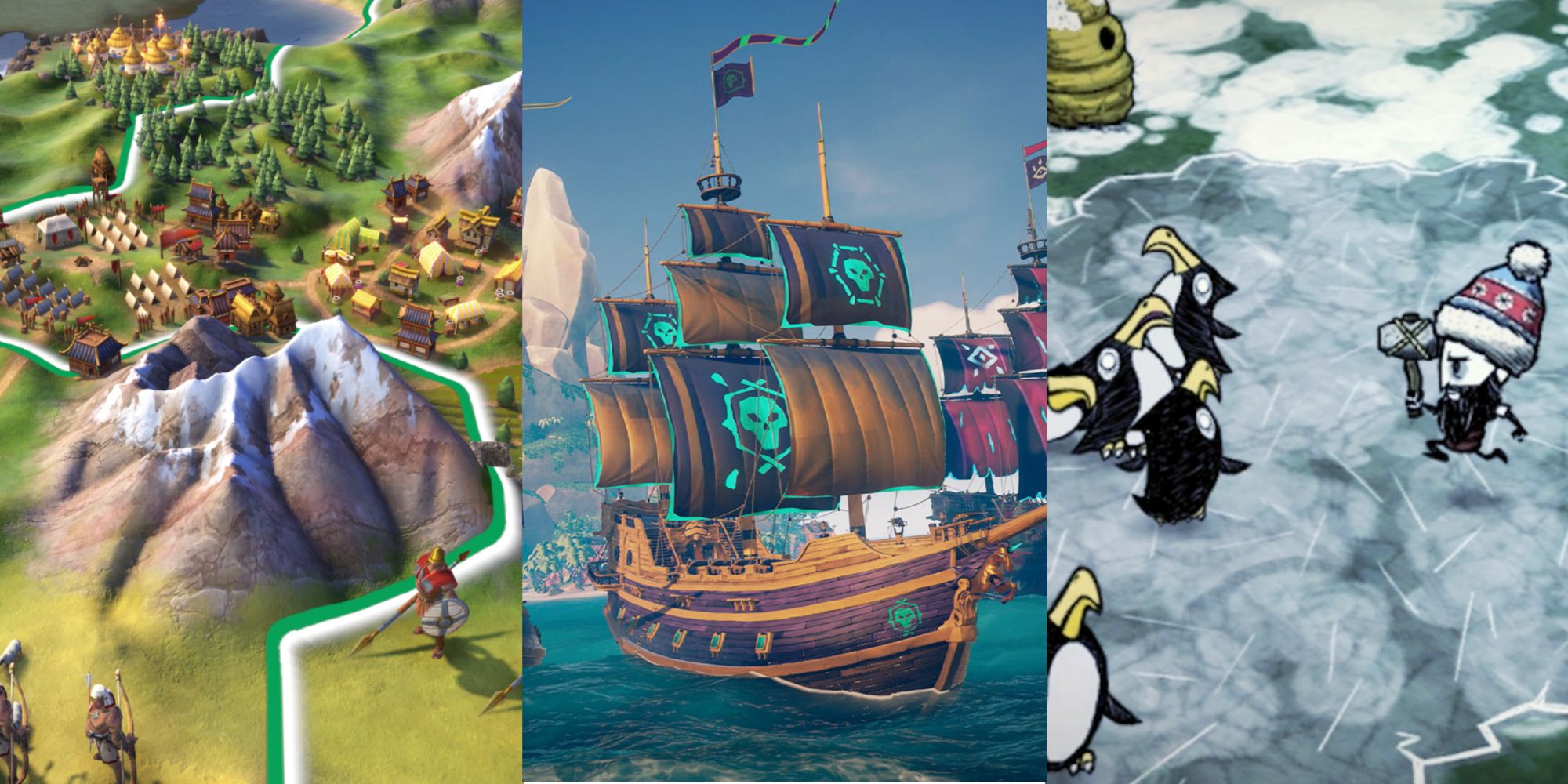 Civilization 6, Sea of Thieves, Don't Starve Together