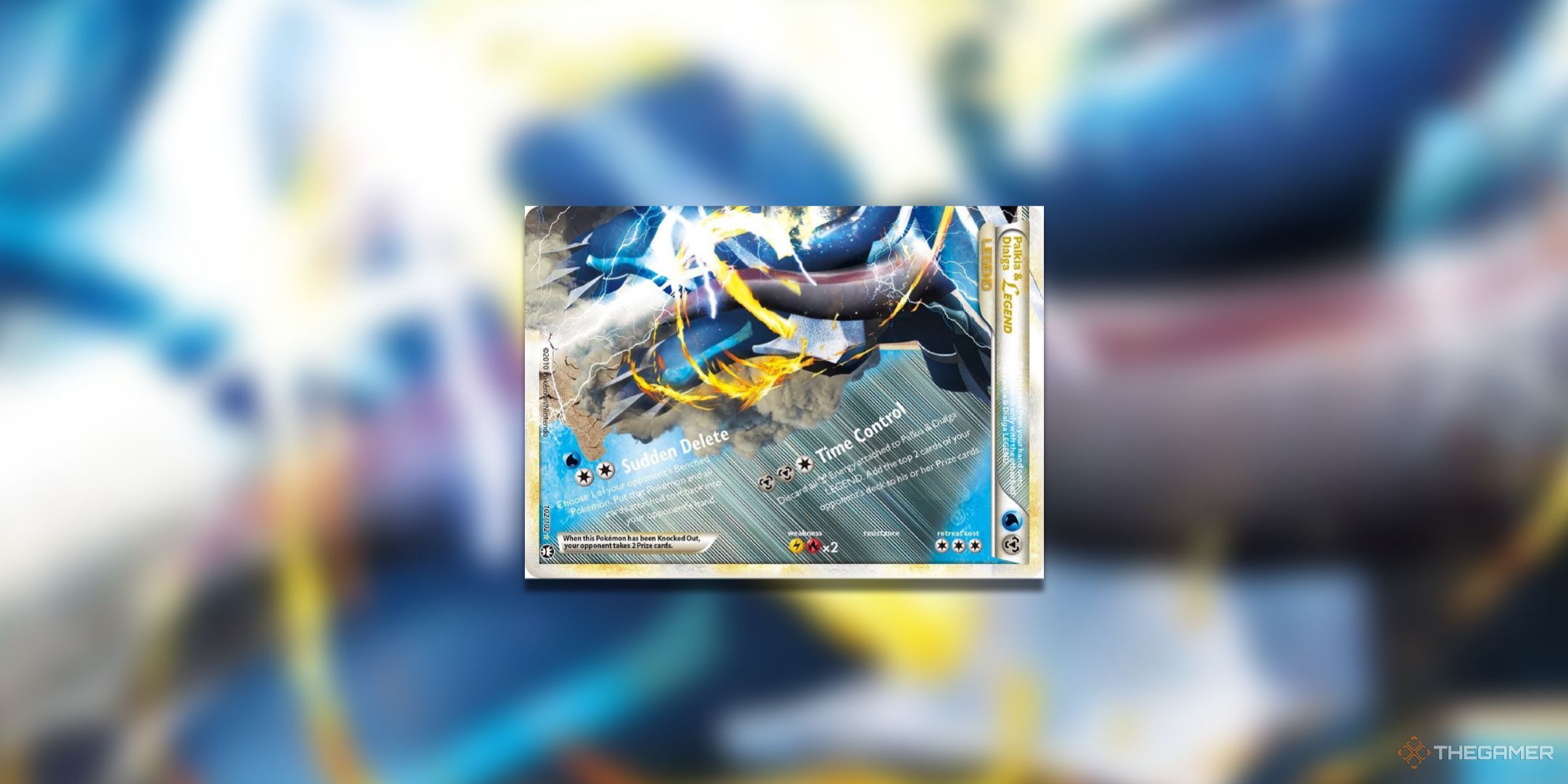 Triumphant Palkia and Dialga Legend Bottom Pokemon TCG Card Art.