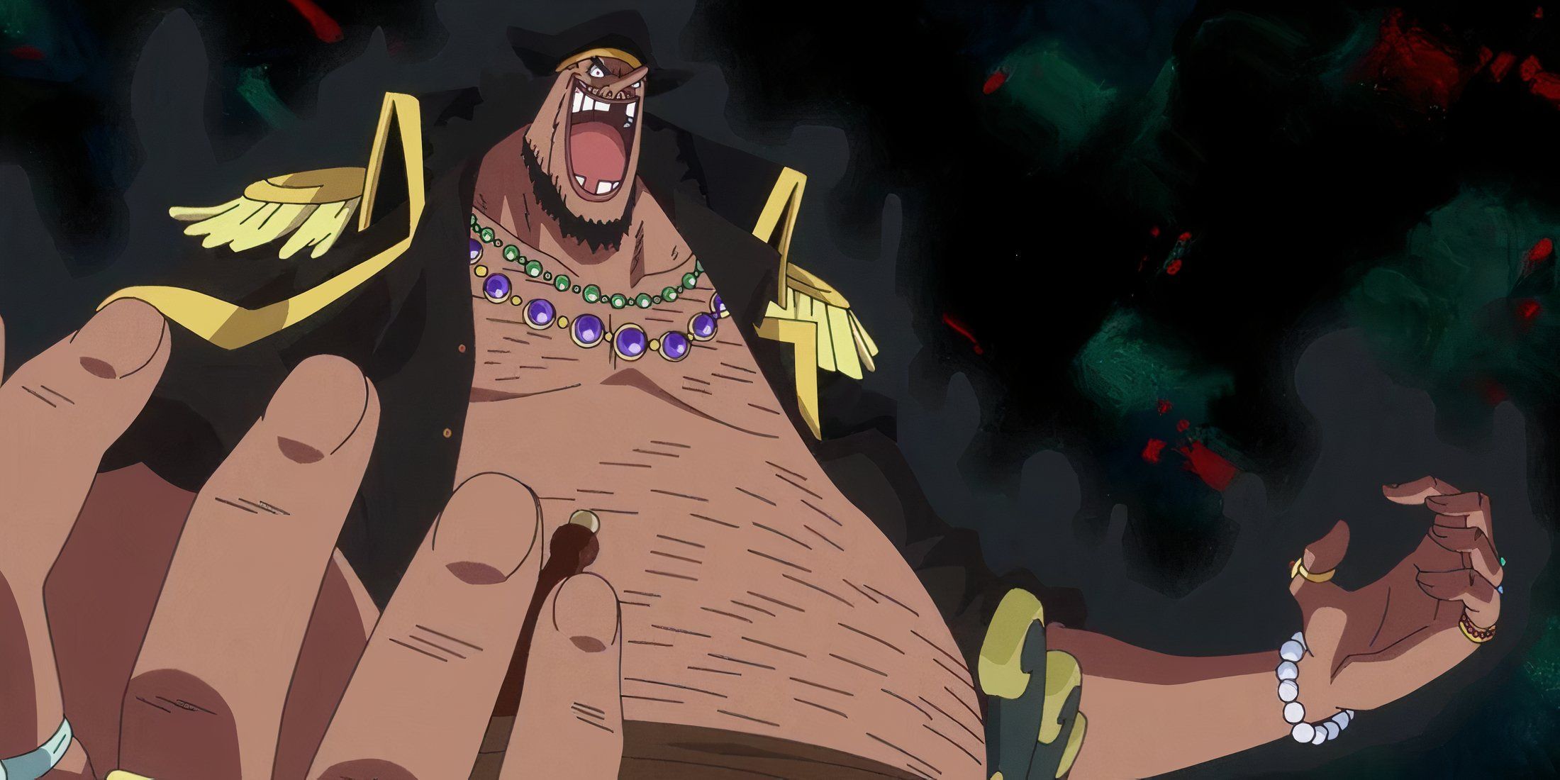 Blackbeard from One Piece laughing maniacally