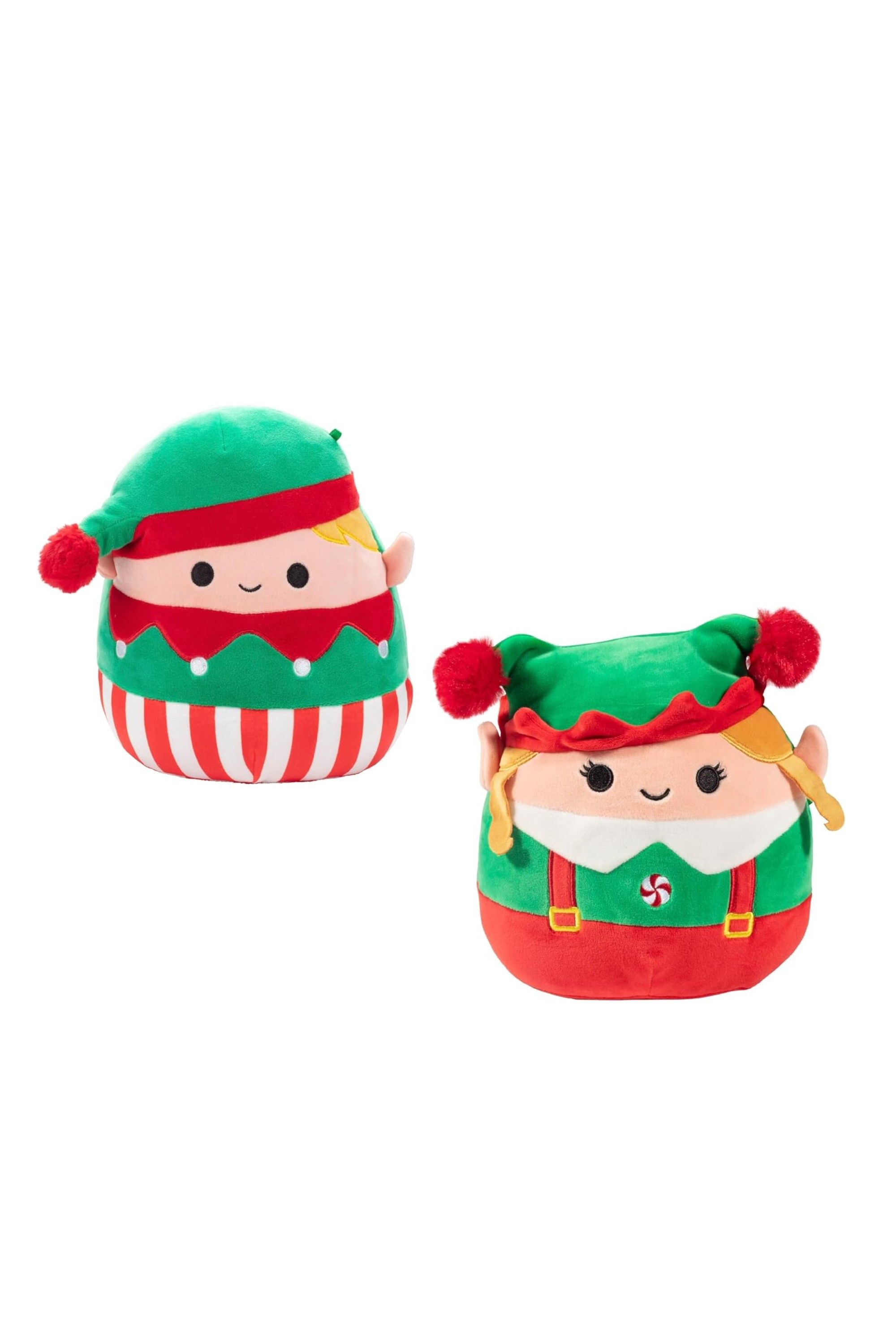 Squishmallows 8-inch Bartie & Emmy The Elves Christmas Plush 2-Pack