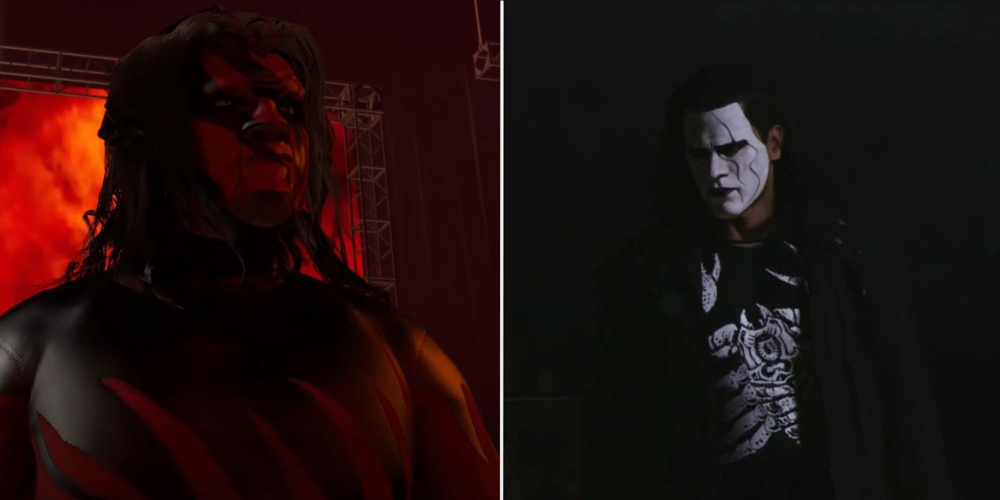 Masked Kane and Sting 98 in WWE 2K24