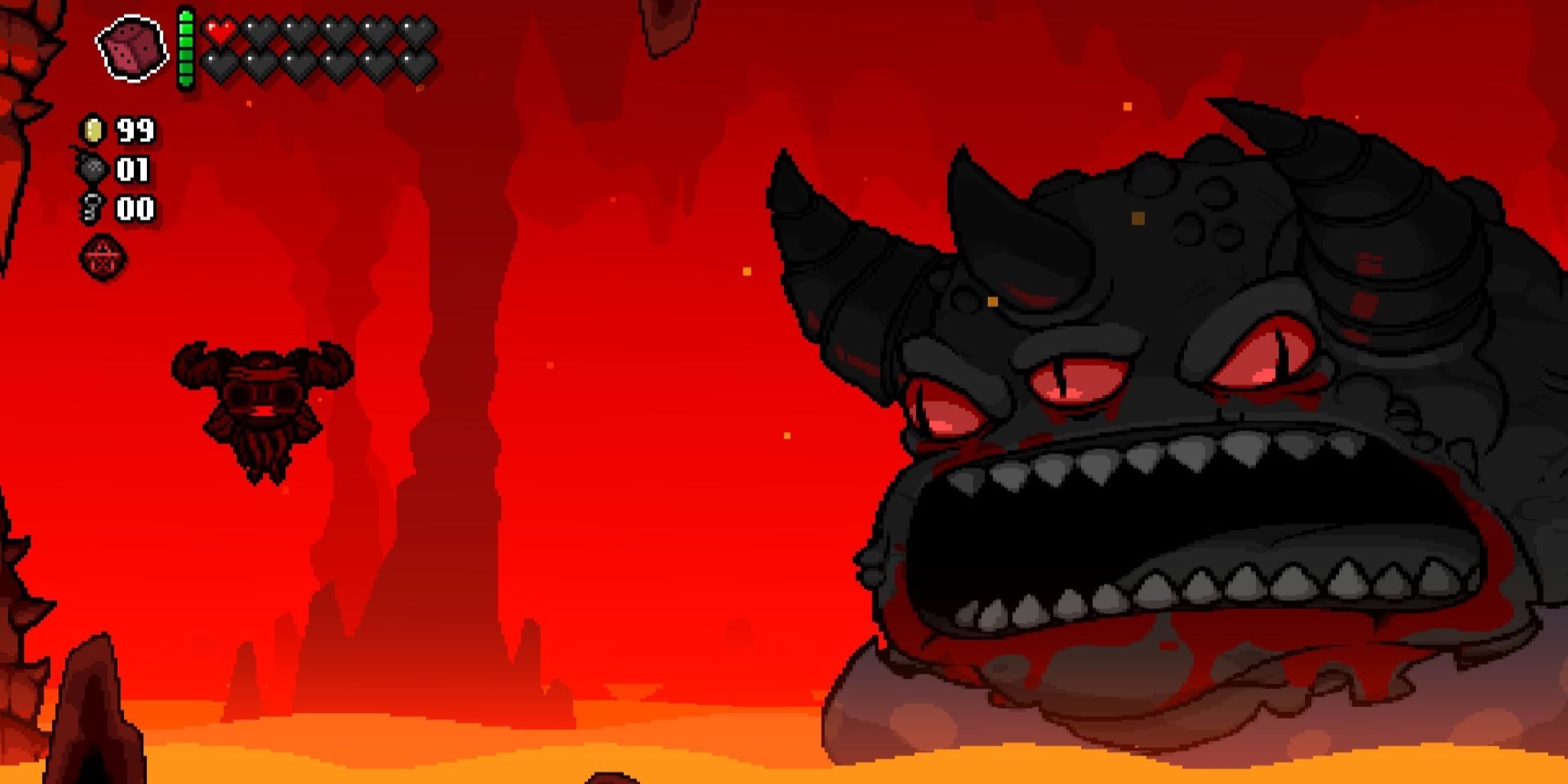 The Beast, A Final Boss From The Binding Of Isaac Charging