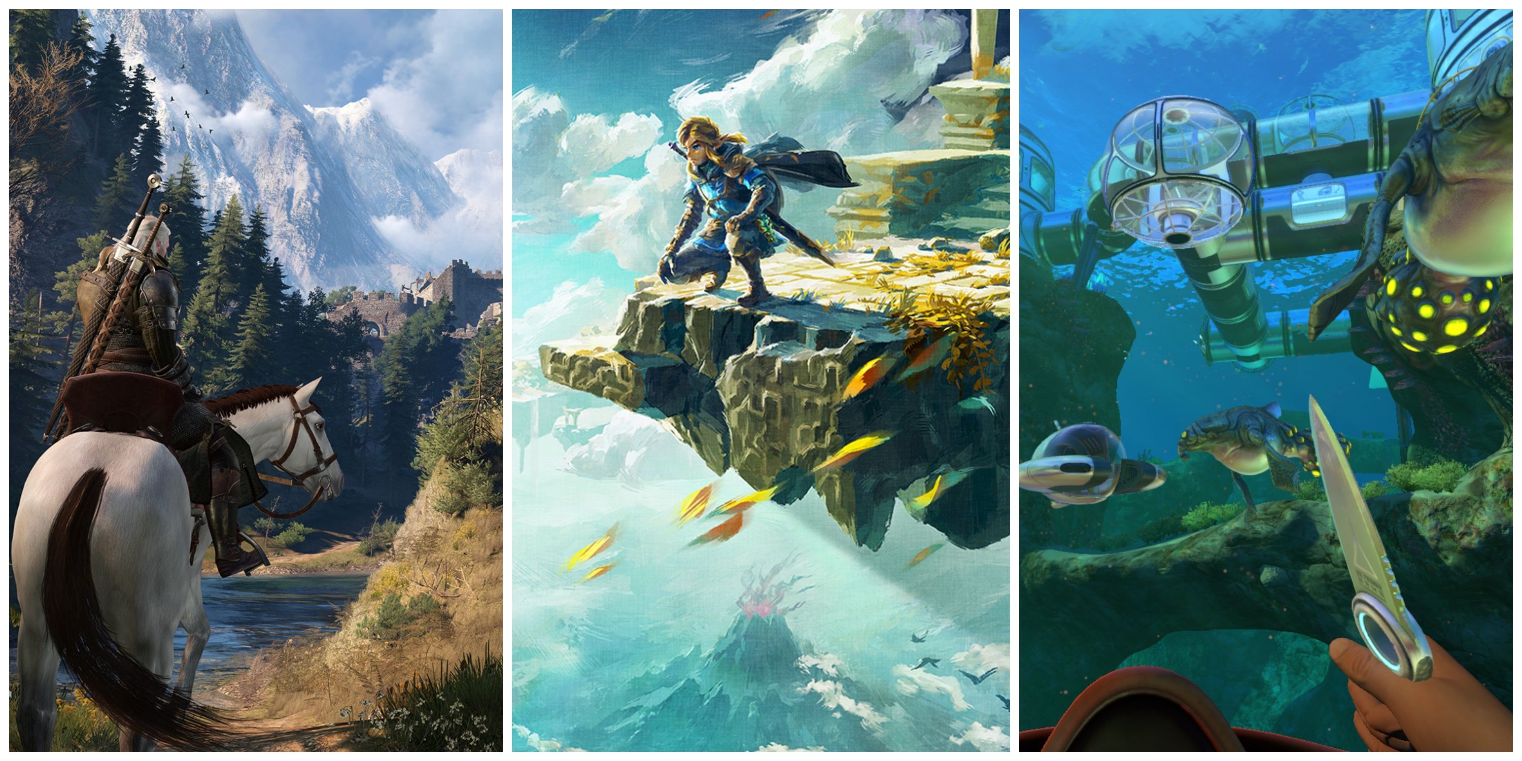 geralt link and underwater subnautica