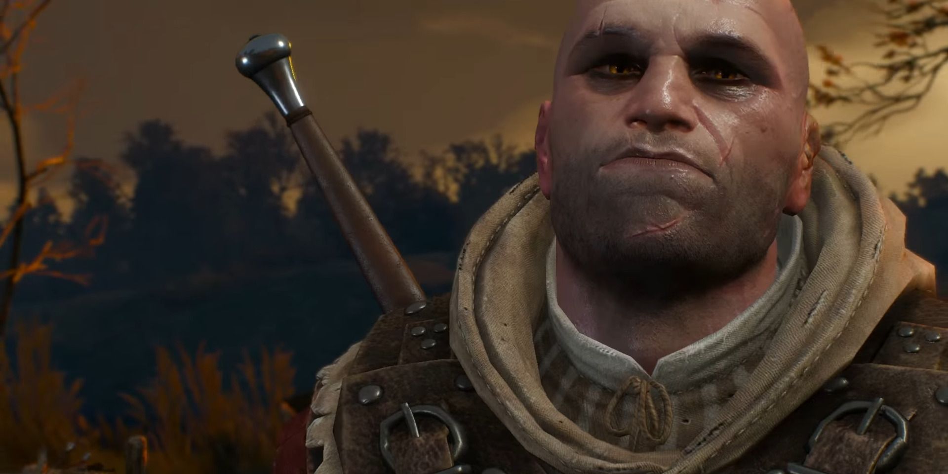 Letho approaching soldiers in The Witcher 3.