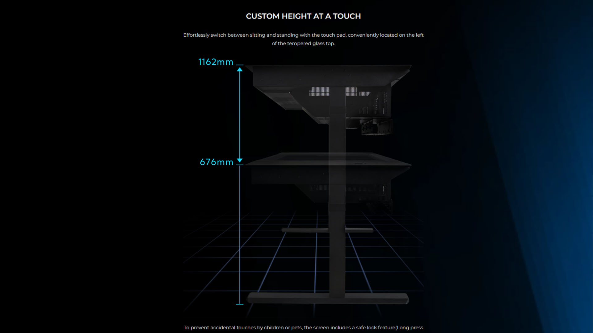 lian li dk07 gaming desk pc case height and case depth