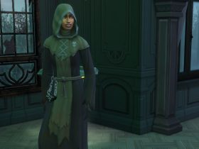 A Sim in a Reaper uniform in The Sims 4 Life and Death