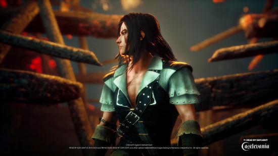 Trevor Belmont looks off into the distance in the new DBD chapter: Castlevania.