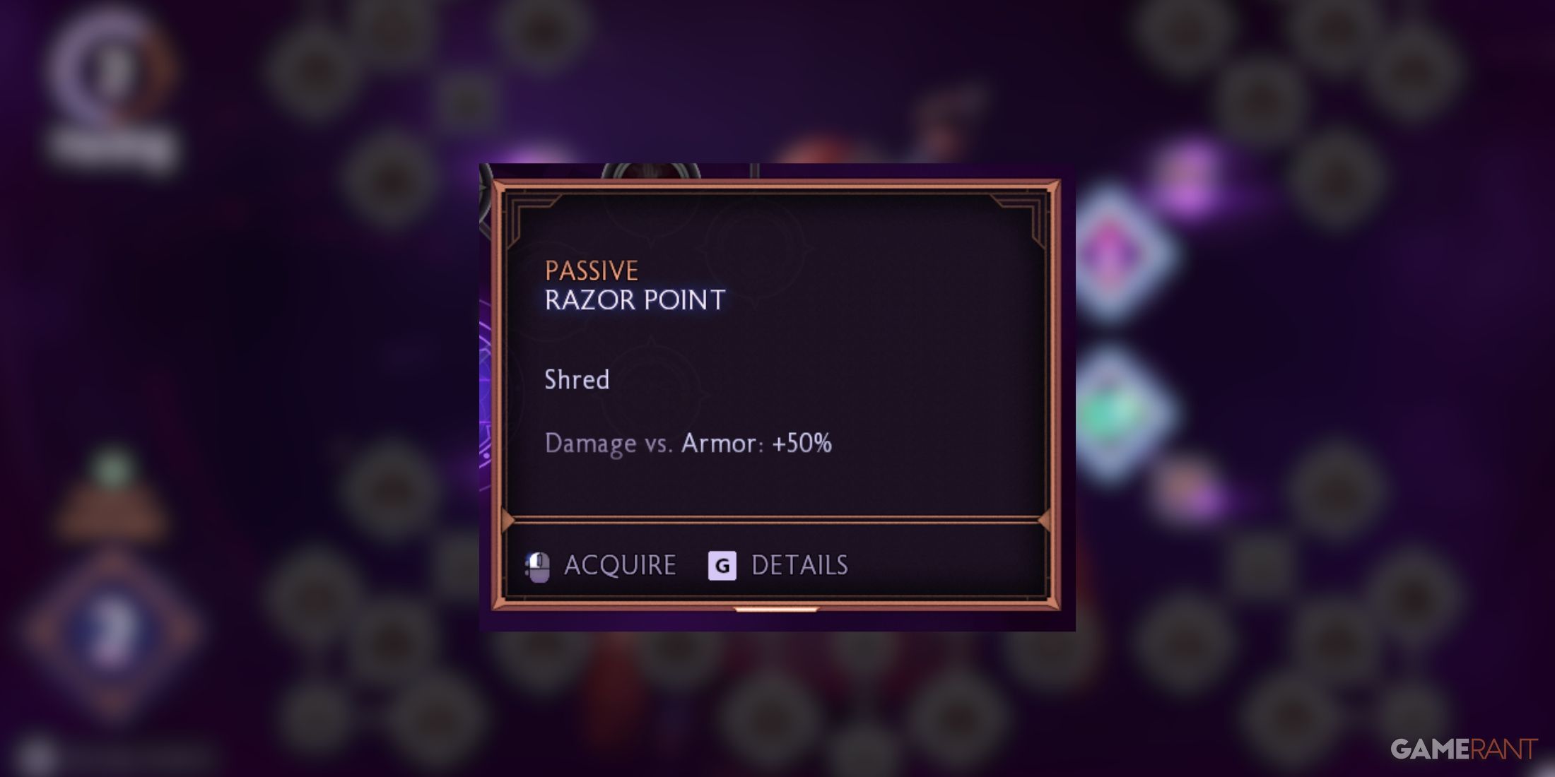 Razor Point passive ability for Shred with 50% armor damage boost in Dragon Age The Veilguard